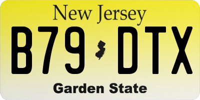 NJ license plate B79DTX