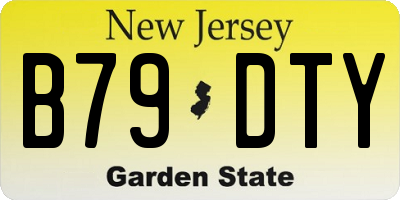 NJ license plate B79DTY