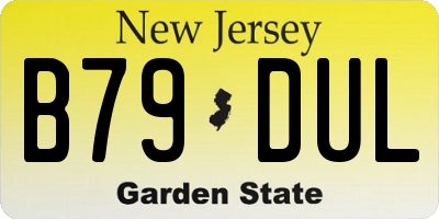 NJ license plate B79DUL