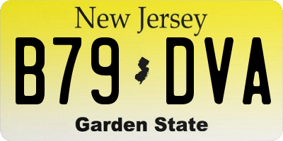 NJ license plate B79DVA
