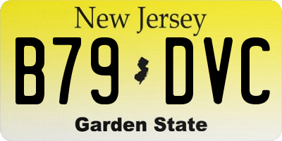 NJ license plate B79DVC