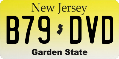 NJ license plate B79DVD