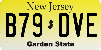 NJ license plate B79DVE