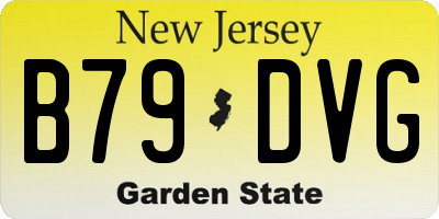 NJ license plate B79DVG