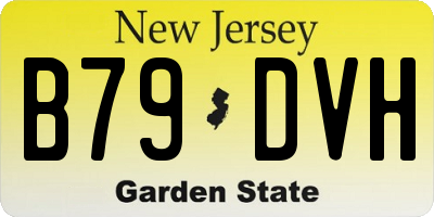 NJ license plate B79DVH