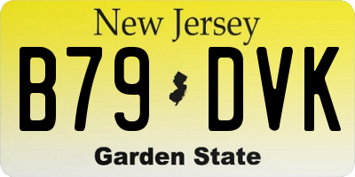 NJ license plate B79DVK