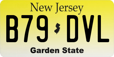 NJ license plate B79DVL