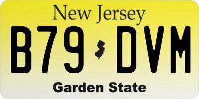 NJ license plate B79DVM
