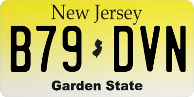 NJ license plate B79DVN