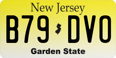NJ license plate B79DVO