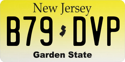NJ license plate B79DVP