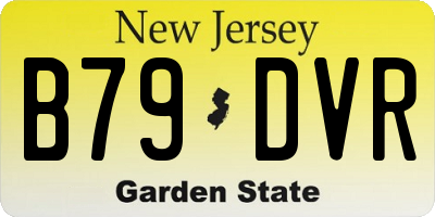 NJ license plate B79DVR