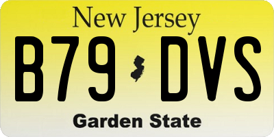NJ license plate B79DVS