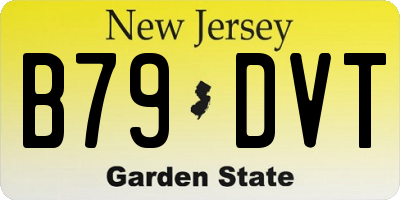 NJ license plate B79DVT