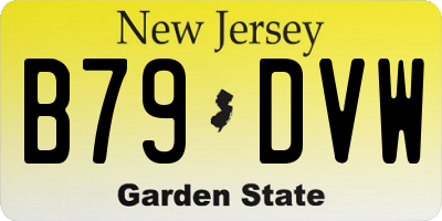 NJ license plate B79DVW