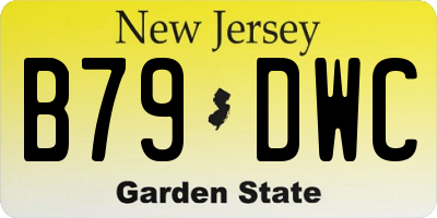 NJ license plate B79DWC