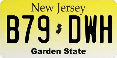 NJ license plate B79DWH