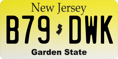 NJ license plate B79DWK