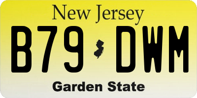 NJ license plate B79DWM