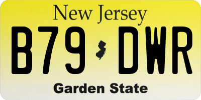 NJ license plate B79DWR