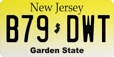 NJ license plate B79DWT