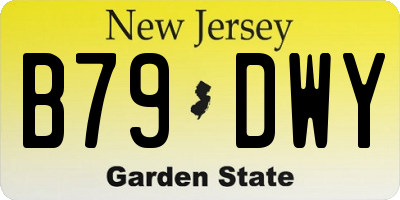 NJ license plate B79DWY