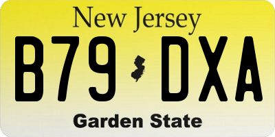 NJ license plate B79DXA