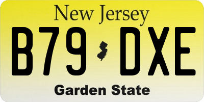 NJ license plate B79DXE
