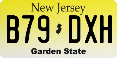 NJ license plate B79DXH