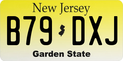 NJ license plate B79DXJ