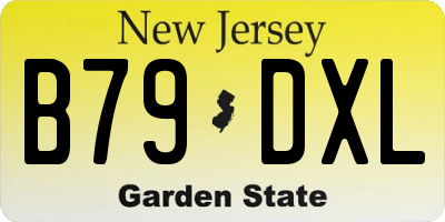 NJ license plate B79DXL