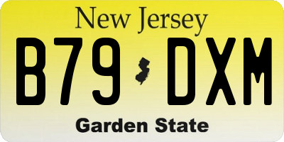 NJ license plate B79DXM