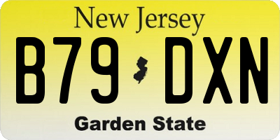 NJ license plate B79DXN