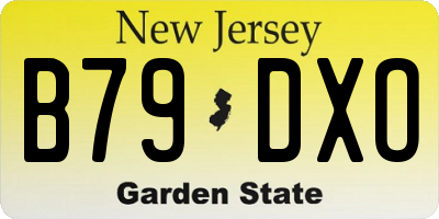 NJ license plate B79DXO