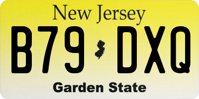 NJ license plate B79DXQ
