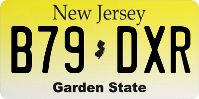 NJ license plate B79DXR