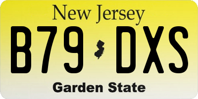 NJ license plate B79DXS