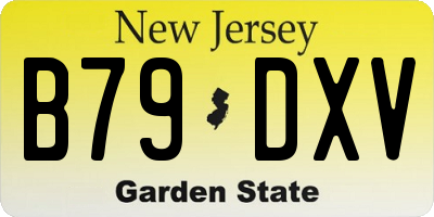 NJ license plate B79DXV