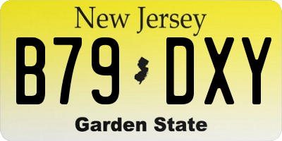 NJ license plate B79DXY