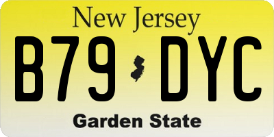 NJ license plate B79DYC