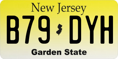 NJ license plate B79DYH