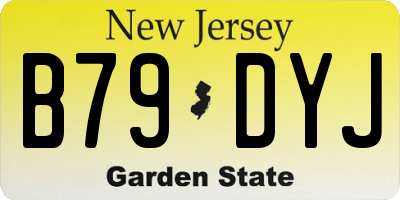 NJ license plate B79DYJ