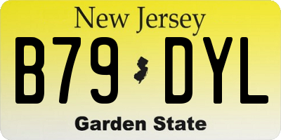 NJ license plate B79DYL