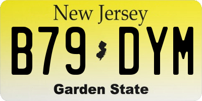 NJ license plate B79DYM