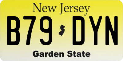 NJ license plate B79DYN