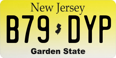 NJ license plate B79DYP