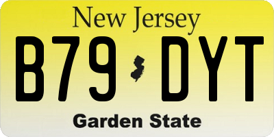 NJ license plate B79DYT