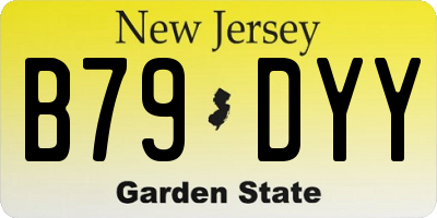 NJ license plate B79DYY
