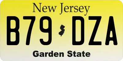 NJ license plate B79DZA