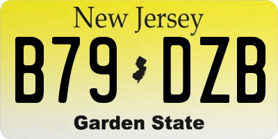 NJ license plate B79DZB